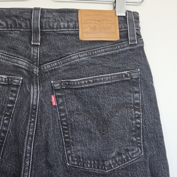 Levi’s Ribcage Straight Ankle Jean Feelin Cagey Black Size 27/28 - Picture 7 of 12